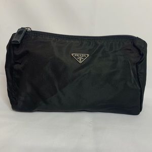 Prada Tessuto Nylon Medium Clutch Black